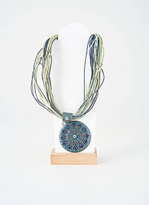 Collier matériaux métal bleu SANS MARQUE femme