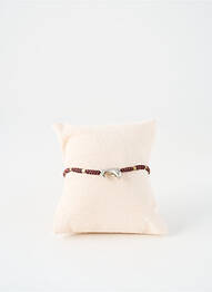 Bracelet fermeture fermoir mousqueton marron SANS MARQUE femme