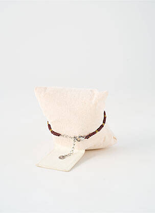 Bracelet fermeture fermoir mousqueton marron SANS MARQUE femme