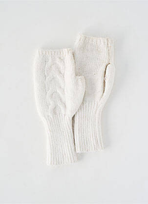 Mitaines maille fine blanc SANS MARQUE femme