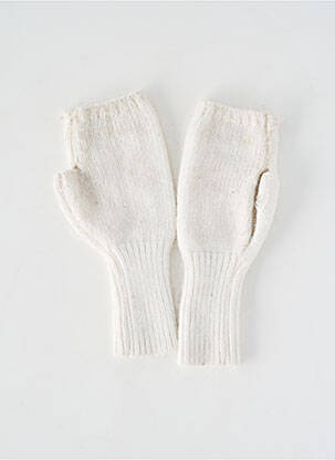Mitaines maille fine blanc SANS MARQUE femme