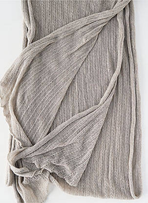 Foulard coutures renforcées gris SANS MARQUE femme