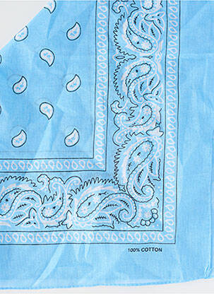 Foulard imprimé fantaisie bleu SANS MARQUE femme