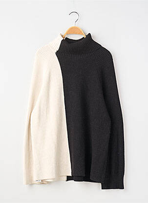 Pull coupe droite manches longues noir MANGO femme
