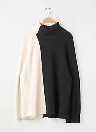 Pull col rond manches longues noir MANGO femme
