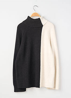 Pull coupe droite manches longues noir MANGO femme