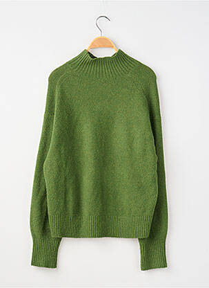 Pull coupe cintrée manches longues vert UNIQLO femme