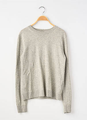 Pull coupe cintrée manches longues gris UNIQLO femme