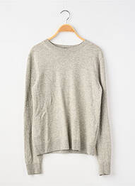 Pull coupe cintrée manches longues gris UNIQLO femme
