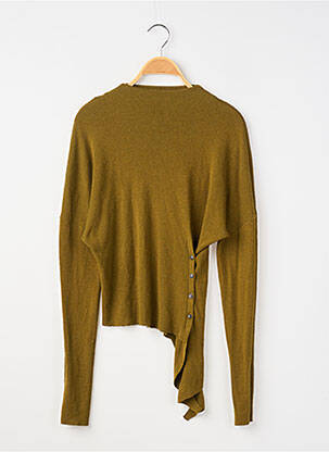 Pull coupe cintrée manches longues vert ZARA femme