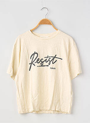 T-shirt sérigraphie floquée manches courtes beige BA&SH femme
