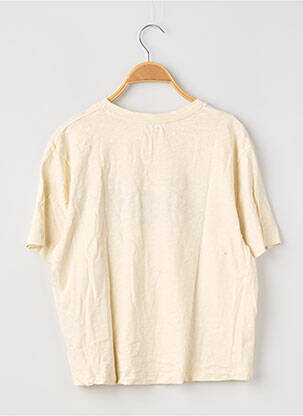 T-shirt sérigraphie floquée manches courtes beige BA&SH femme