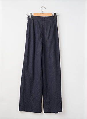 Pantalon large fermeture zippée sous rabat avec crochet bleu ZARA femme