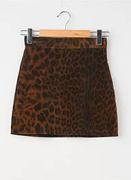 Jupe courte taille normale marron ZARA femme