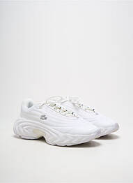 Baskets bout rond talon de 4 à 6cm blanc LACOSTE femme