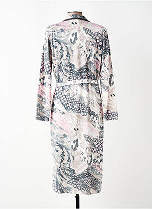 Robe mi-longue manches longues manches longues rose GUY DUBOUIS femme