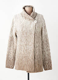 Gilet manches longues stretch marron GUY DUBOUIS femme