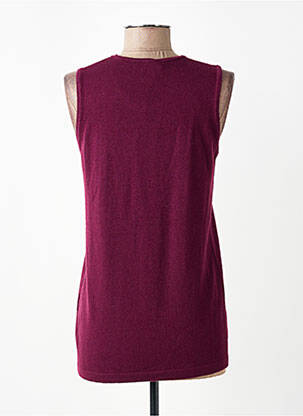 Pull coupe cintrée sans manche violet L'ATELIER D'ANNA femme
