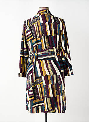 Robe mi-longue coupe fluide manches longues rouge GUY DUBOUIS femme