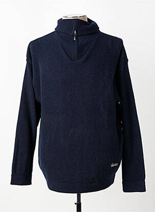 Pull stretch manches longues bleu LE LABOUREUR femme