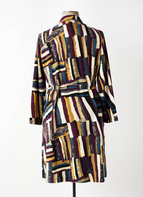 Robe mi-longue coupe fluide manches longues rouge GUY DUBOUIS femme