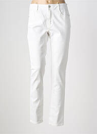 Jeans coupe slim stretch taille normale blanc C'EST BEAU LA VIE femme