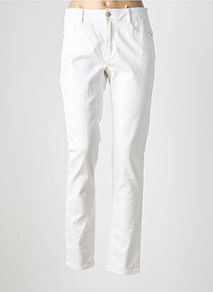 Jeans coupe slim stretch taille normale blanc C'EST BEAU LA VIE femme