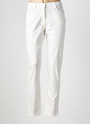 Jeans coupe slim stretch taille normale blanc CHRISTINE LAURE femme