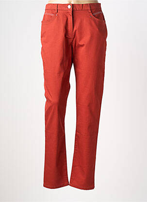 Jeans coupe slim stretch taille normale orange CHRISTINE LAURE femme