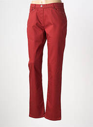 Pantalon slim taille élastique taille normale rouge CHRISTINE LAURE femme