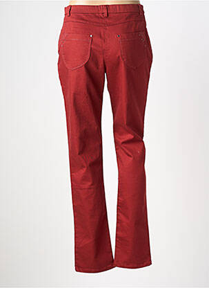 Pantalon slim taille élastique taille normale rouge CHRISTINE LAURE femme