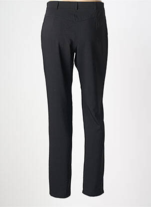 Pantalon droit tissage popeline taille normale noir CHRISTINE LAURE femme