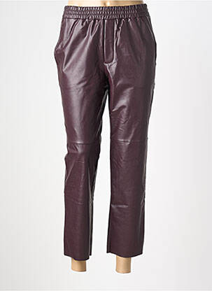 Pantalon 7/8 stretch taille normale violet YSABEL MORA femme