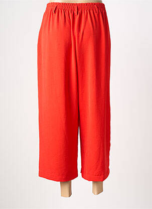 Pantalon 7/8 tissage popeline taille normale rouge CHRISTINE LAURE femme