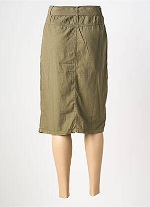 Jupe mi-longue coupe droite vert AGATHE & LOUISE femme