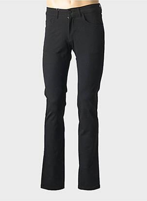 Pantalon slim tissage popeline taille normale noir EMYLE femme