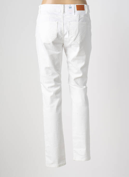 Jeans coupe slim stretch taille normale blanc C'EST BEAU LA VIE femme