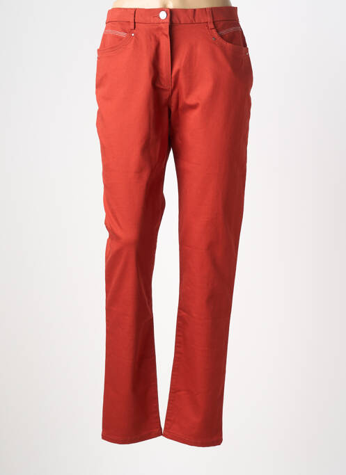 Jeans coupe slim stretch taille normale orange CHRISTINE LAURE femme