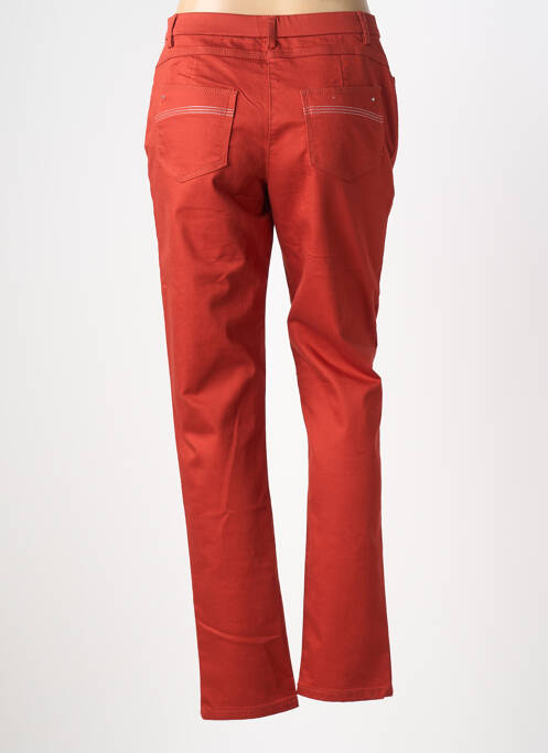 Jeans coupe slim stretch taille normale orange CHRISTINE LAURE femme