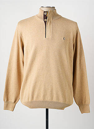 Pull stretch manches longues beige BENSON & CHERRY homme