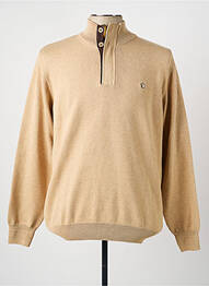 Pull stretch manches longues beige BENSON & CHERRY homme