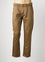Pantalon chino tissage popeline taille normale marron BENSON & CHERRY homme