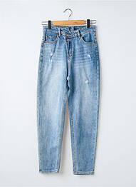 Jean coupe mom stretch taille haute bleu MELLY & CO femme