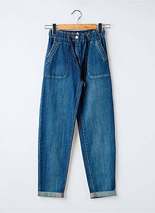Jeans coupe droite taille haute taille haute bleu C'EST BEAU LA VIE femme
