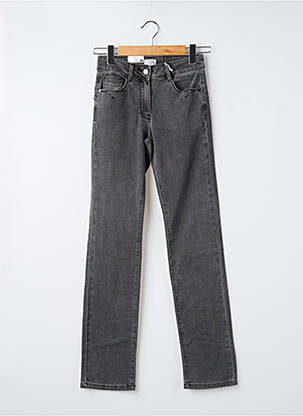 Jeans coupe droite taille haute taille haute gris C'EST BEAU LA VIE femme