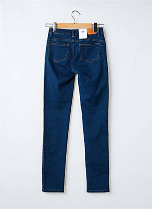 Jeans coupe slim tissage brut taille haute bleu C'EST BEAU LA VIE femme
