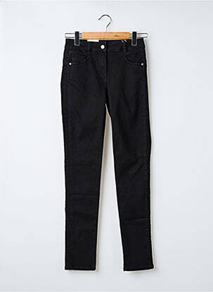 Jeans coupe slim stretch taille haute noir C'EST BEAU LA VIE femme