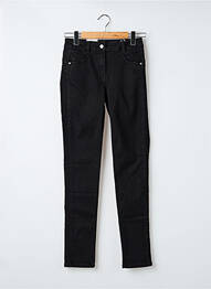 Jeans coupe slim stretch taille haute noir C'EST BEAU LA VIE femme