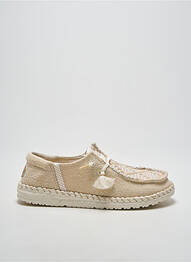 Baskets fermeture elastique talon plat jusqu'à 3cm beige HEY DUDE femme