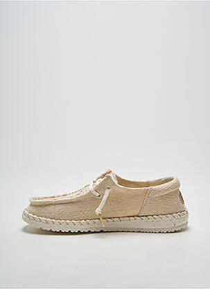 Baskets fermeture elastique talon plat jusqu'à 3cm beige HEY DUDE femme